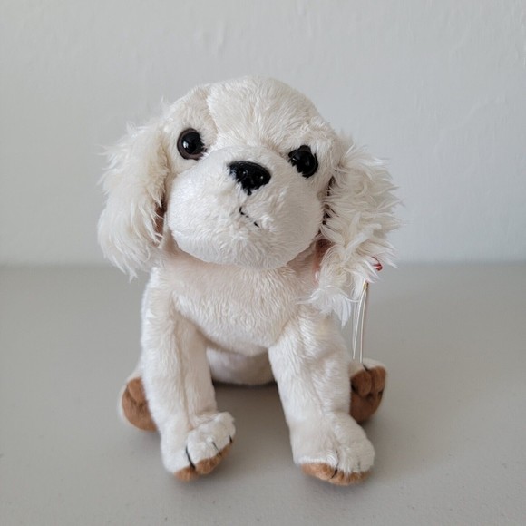 TY Original Beanie Babies LAPTOP 2004 Cocker Spaniel Light Beige Plush New - Picture 2 of 10